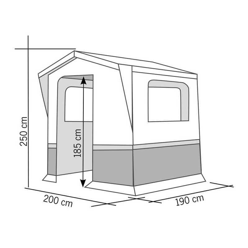 REIMO TENT Kuechenzelt Geraetezelt ALICANTE 200 x 190 cm - 901036