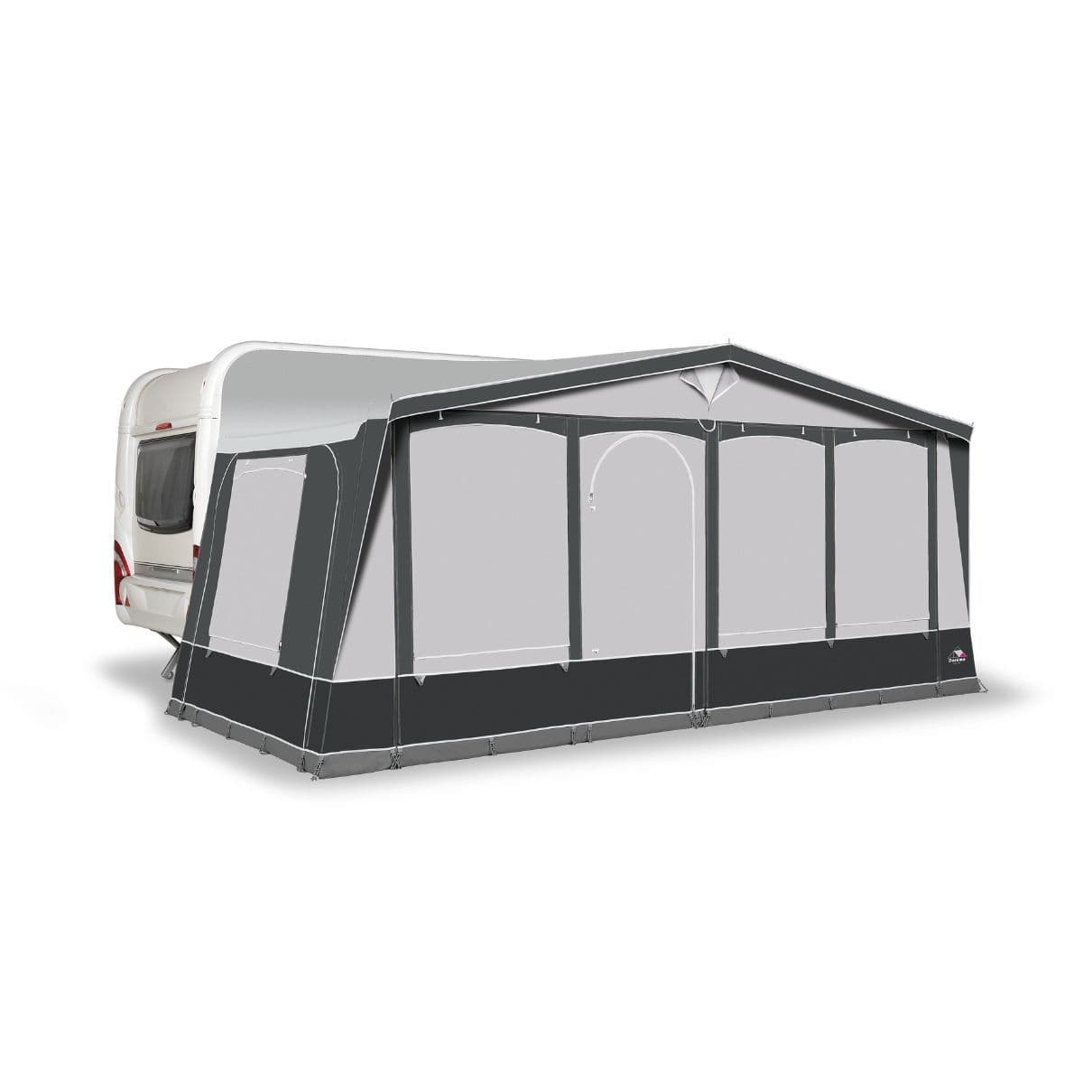 DOREMA Wohnwagen-Vorzelt IBIZA XL DELUXE- Gr. 8- Umlauf 825 - 850 cm- Tiefe 270 cm- Fibretech Plus Gestaenge - 11468 - FTP 270 02