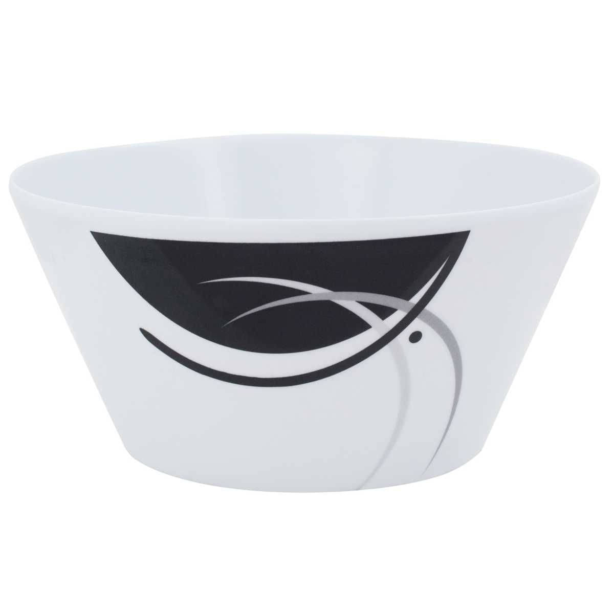 EuroTrail Geschirr-Set NAPOLI 8-tlg. mit Besteckset Schwarz-Grau - ETKW2019