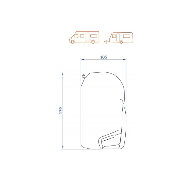 Thule Omnistor 8000 -5-50x2.75- - 308712 - Markise THULE Omnistor 8000 Mystic grau 550 cm Gehaeuse eloxiert