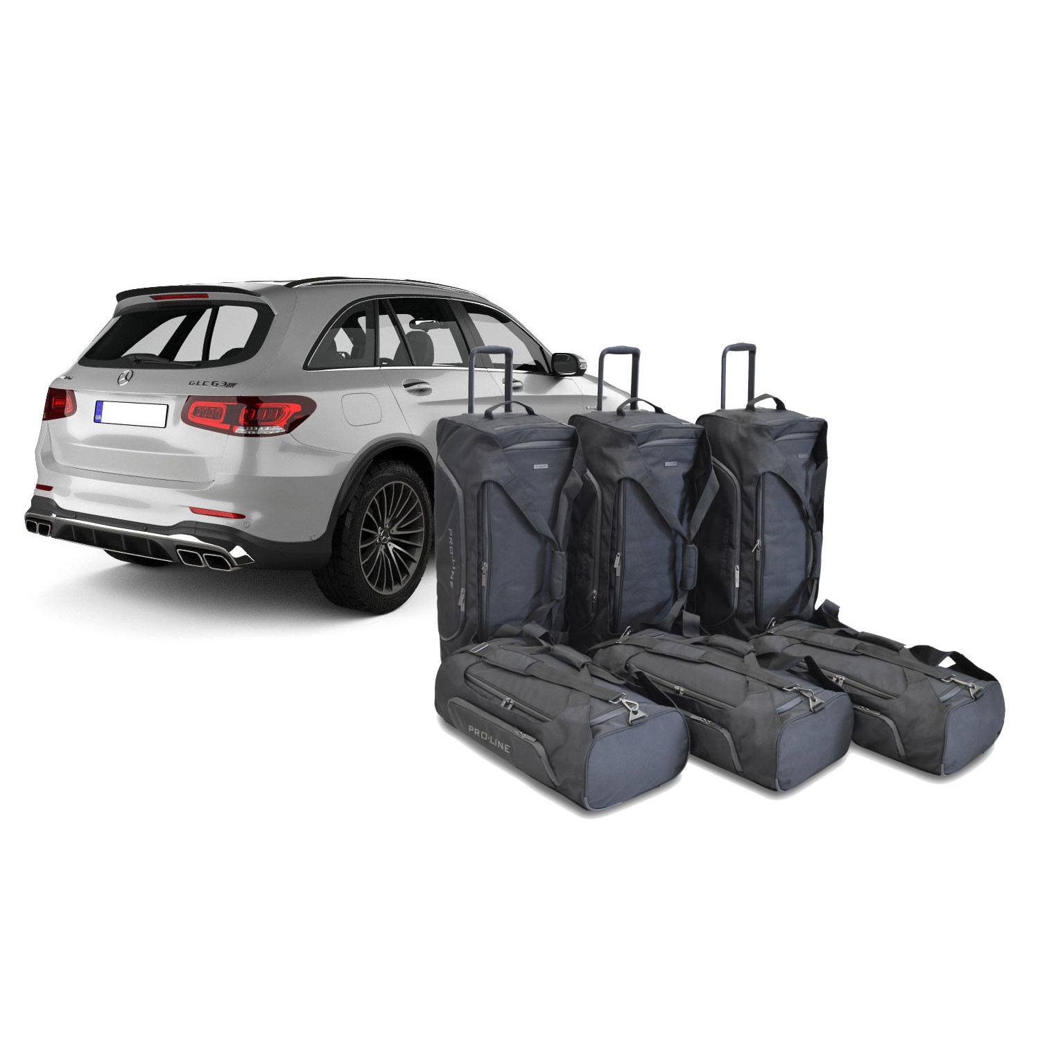 Car Bags Pro-Line M21701SP Mercedes GLC -X253- Bj- 15-22 Reisetaschen Set- Auf Ihr Auto massgeschneidert- Das Original