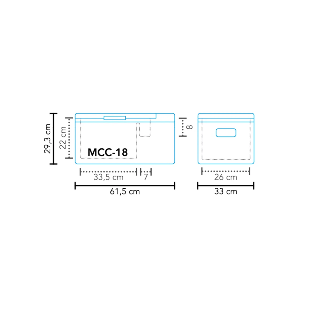 MESTIC MCC-18 Kompressor Kuehlbox 12-24-230 V 18 L - 1512550