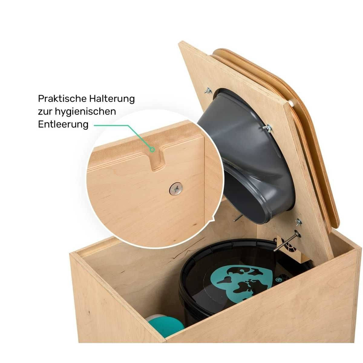 TROBOLO TeraBlœm Plus mit Holzsitz Trenntoilette - geprüfte Retoure TROBOLO TeraBloem Plus mit Holzsitz Trenntoilette - S6XX1469