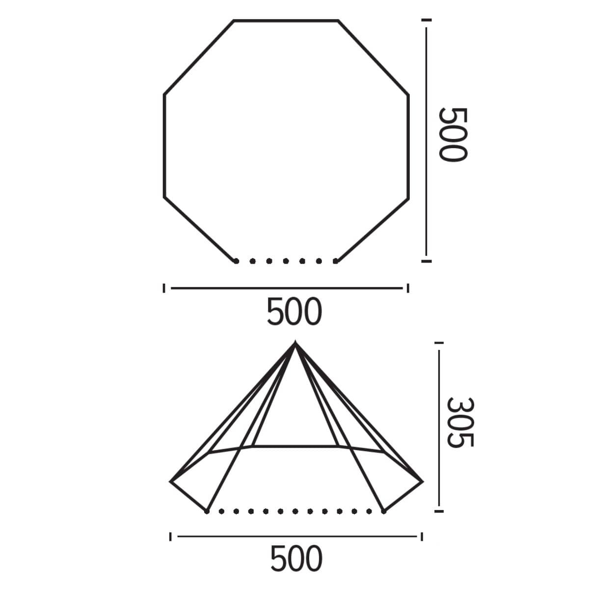 TRIGANO Tipizelt CHEROKEE 500x500 cm M-A930J01