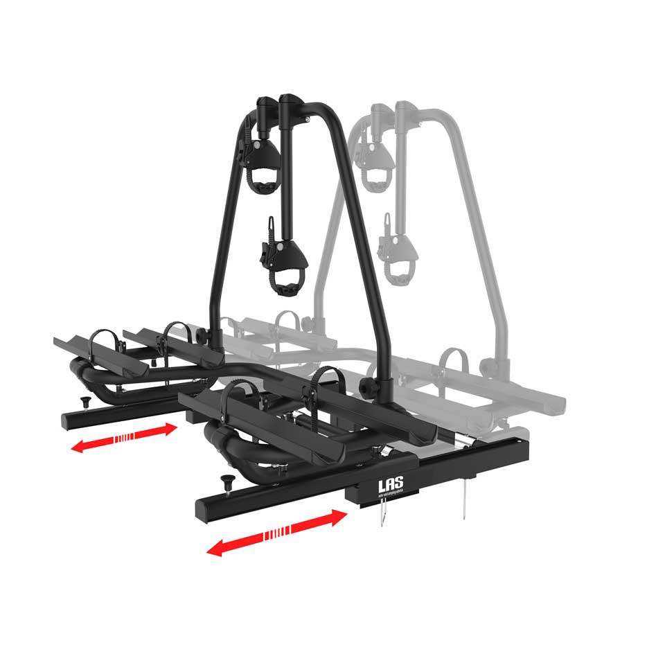 Fahrradtraeger LAS BC260 Black Deichseltraeger Alu ausziehbar Eufab 11846