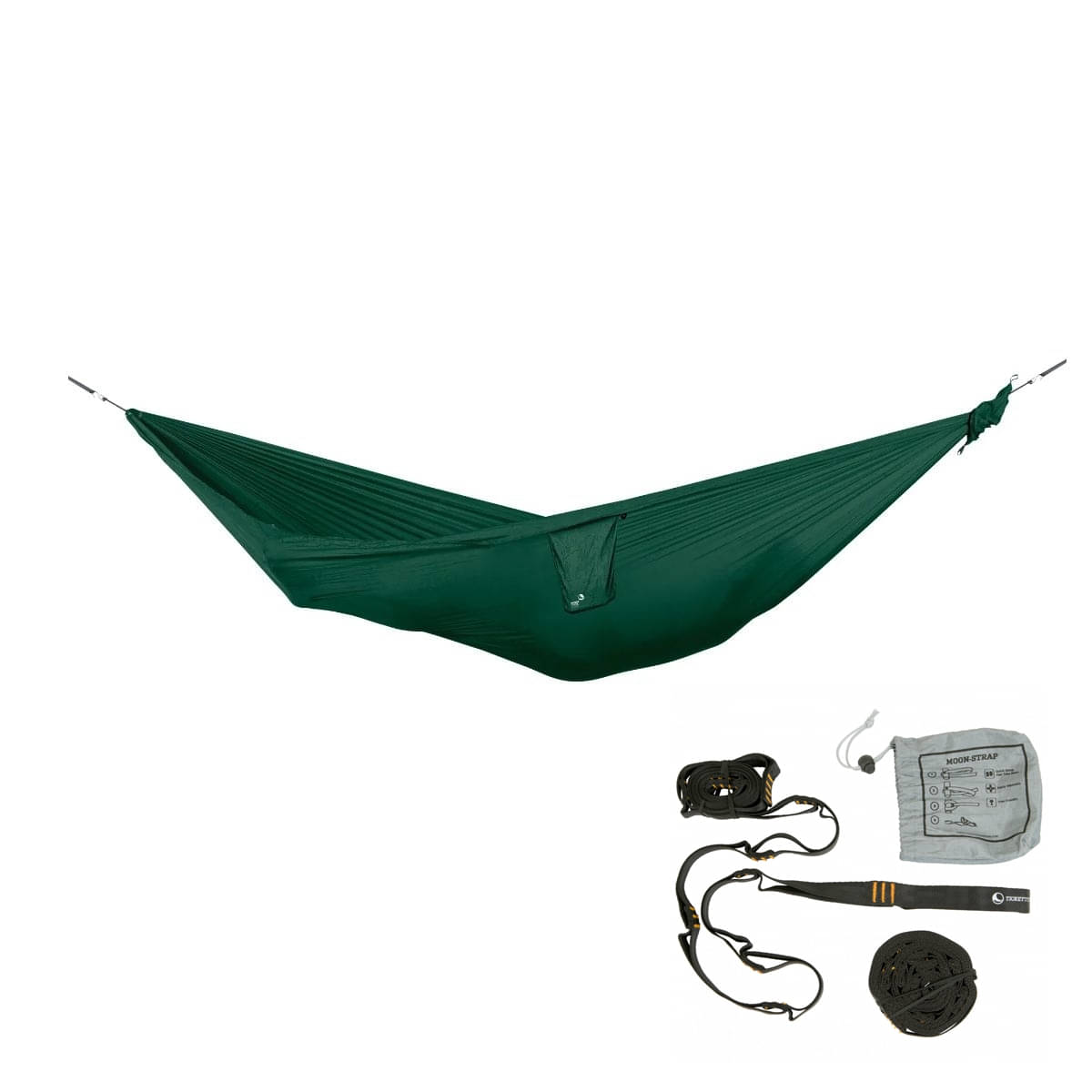 TICKET TO THE MOON Compact Hammock Hängematte Dark Green inkl. Moon Straps TICKET TO THE MOON Compact Hammock Haengematte Dark Green inkl. Moon Straps - TMC05 TMSTRAP