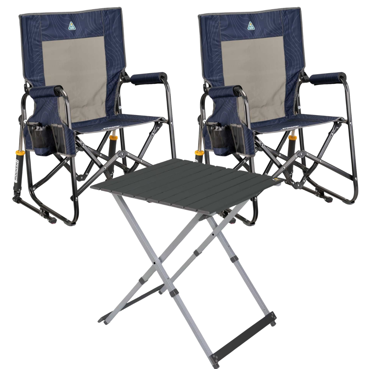 Set GCI Tisch Camp Table 25 & 2 Schaukelstühle Stowaway Rocker Navy Topo Set GCI Tisch Camp Table 25 - 2 Schaukelstuehle Stowaway Rocker Navy Topo - 378273 39226