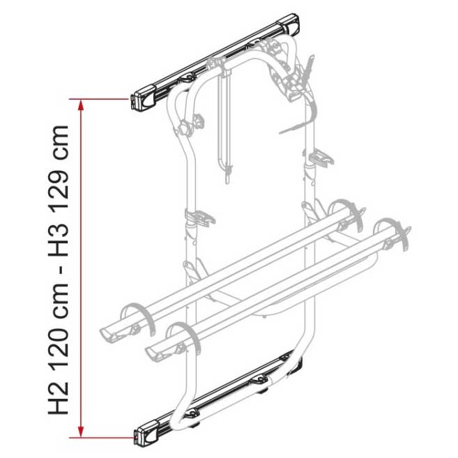 FIAMMA Kit Bars DJ fuer Ford Transit ab Baujahr 2014 08754-04- - zu Ergaenzen mit Grundtraeger Carry-Bike DJ