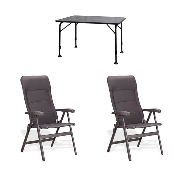 Set WESTFIELD Tisch Universal & 2 Stühle Noblesse charcoal grey Set WESTFIELD Tisch Universal - 2 Stuehle Noblesse charcoal grey - 101-740 101-101 CG