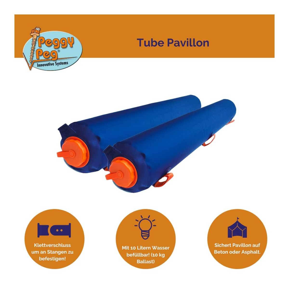 PEGGY PEG Fix-Go Tube Pavillon Flexibler Ballasttank 2er Set - PP26