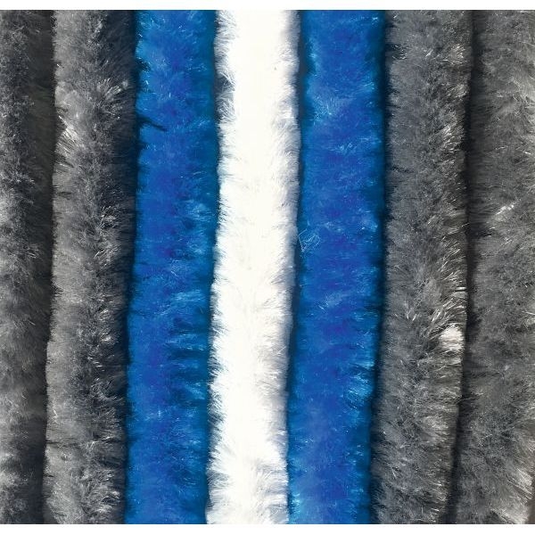 Tuervorhang ARISOL Chenille Flauschvorhang 70 x 205cm grau-blau-weiss