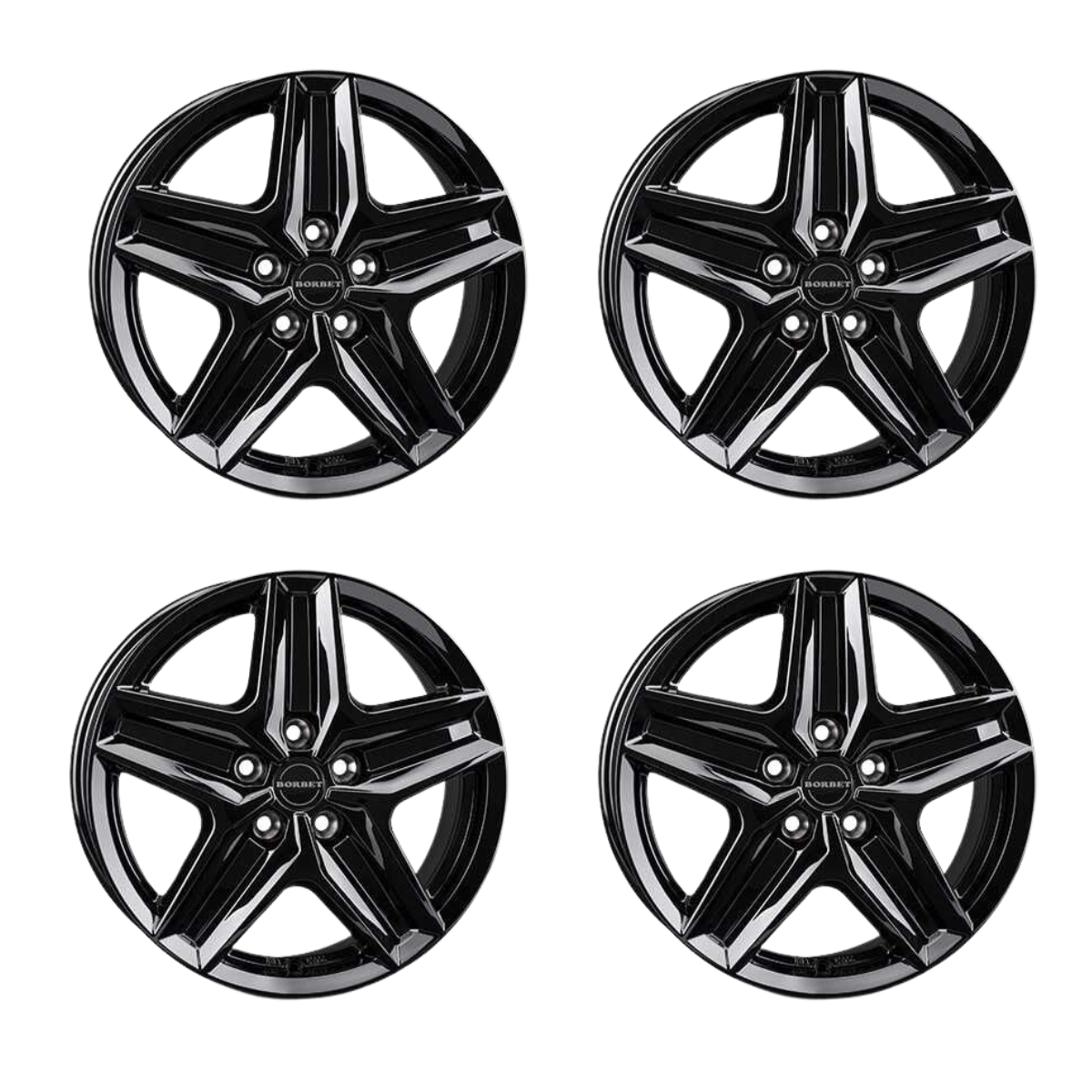 BORBET Alufelge CWZ black glossy 18 Zoll fuer VW T5-T6-T7 - VW Amarok - CWZ 75843120565-1BG