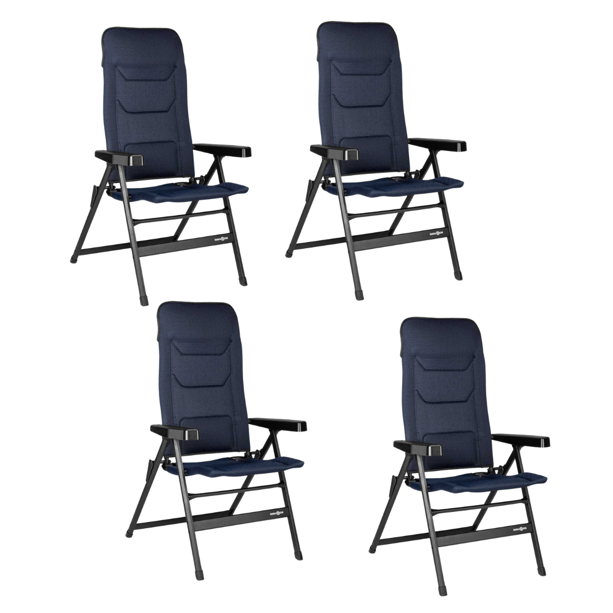 BRUNNER Campingstuhl REBEL 3D Pro - Large Dunkelblau 4er-Set - 0404002N.C51L