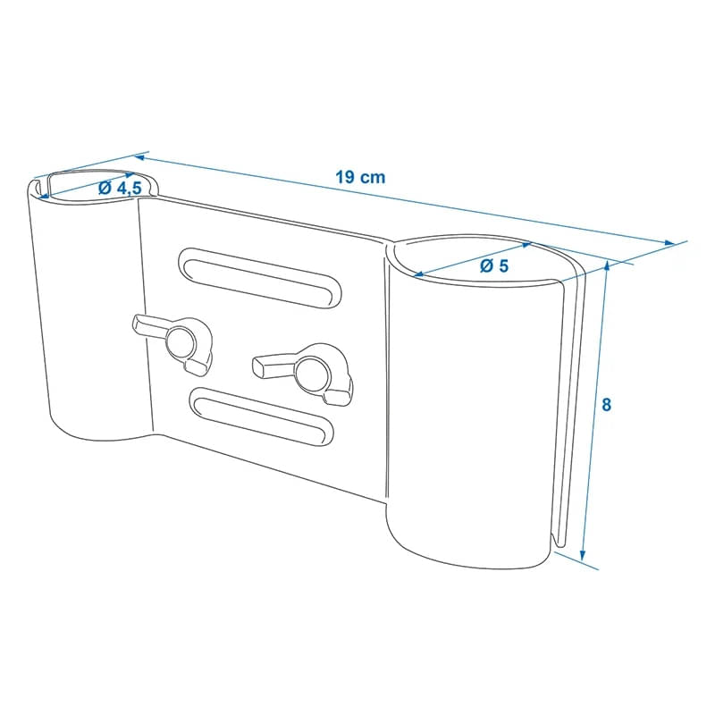ProPlus Doppelhalter Deichselhalterung für Wäschespinne Sat-Antennenmast ProPlus Doppelhalter Deichselhalterung fuer Waeschespinne Sat-Antennenmast - 360818