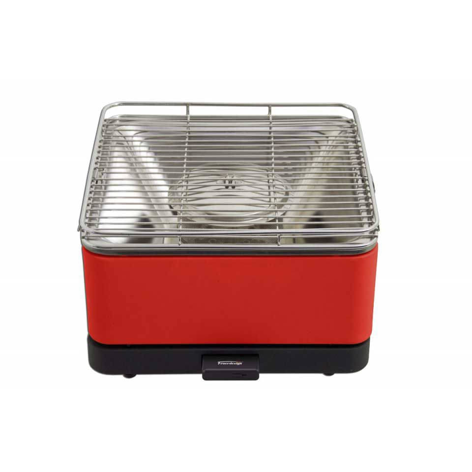 FEUERDESIGN TEIDE Holzkohle -Tischgrill rot 