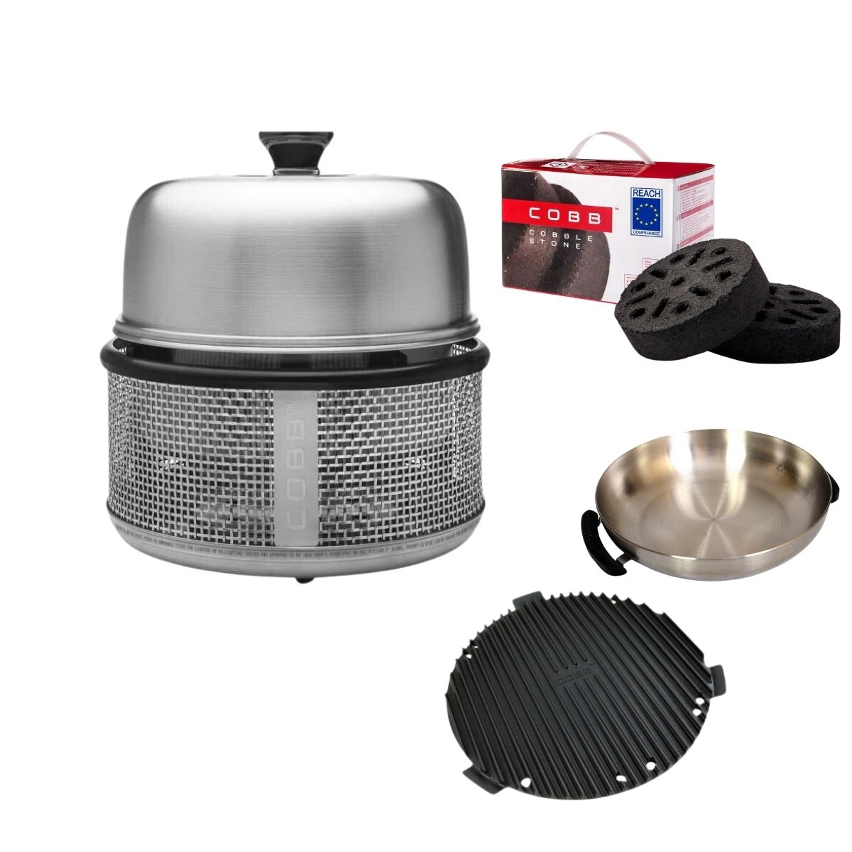 COBB Premier Air Deluxe und Griddle Premier - und Wok und Cobble Stone