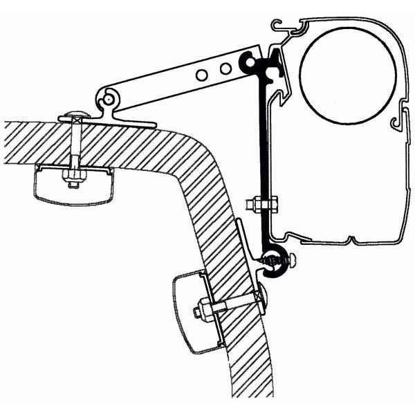 THULE Adapter Omni Roof Universal Set fuer Markise 5200 307910