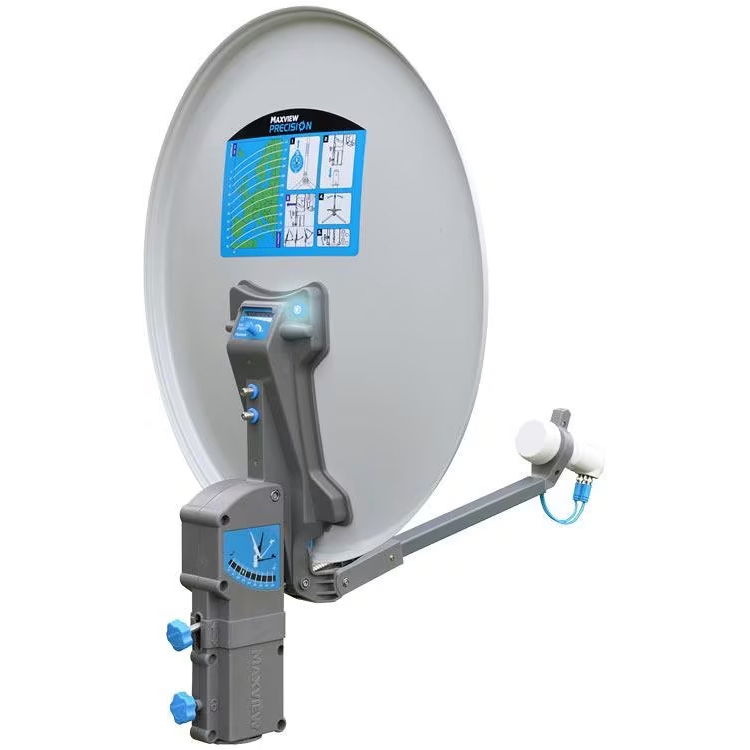 MAXVIEW Precision I.D 65 cm Alu Spiegel mit Sat ID Twin LNB 40025