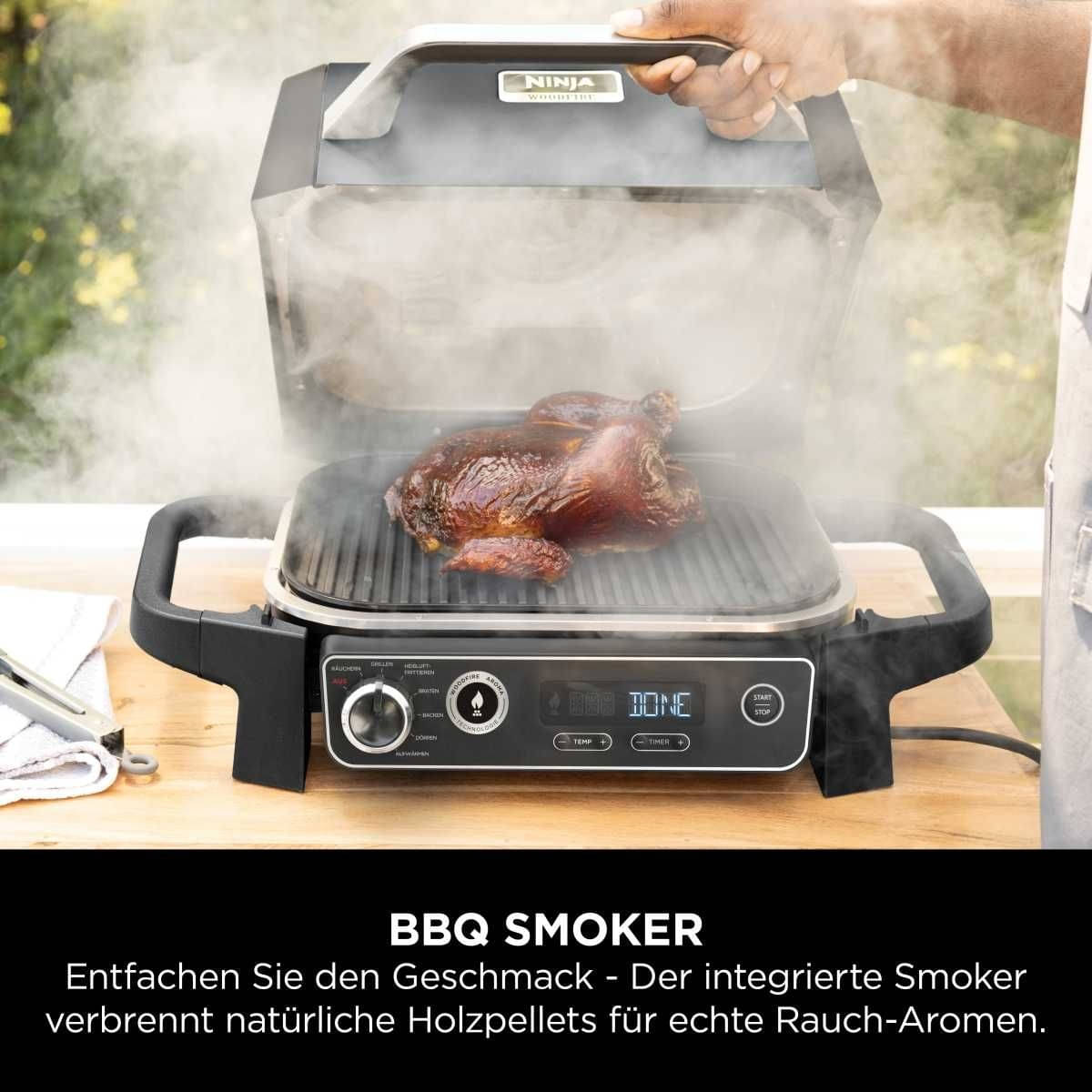 NINJA Woodfire - Elektrischer Outdoor Grill & Smoker NINJA Woodfire - Elektrischer Outdoor Grill - Smoker - OG701EU