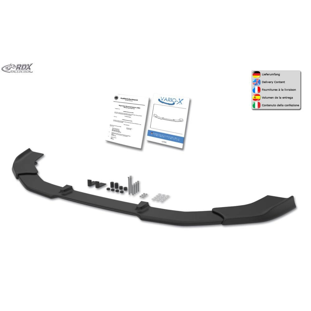 RDX Frontspoiler Frontlippe VARIO-X fuer VW Tiguan R-Line CT ab Bj. 2020 - RDFAVX30256