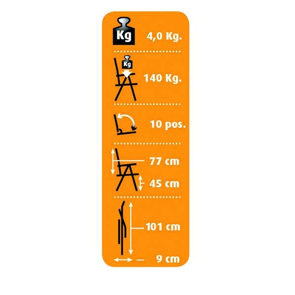 DUKDALF Campingstuhl DYNAMIC blau Dessin 4611 - Dukdalf-Nr- 41-00-4611.4