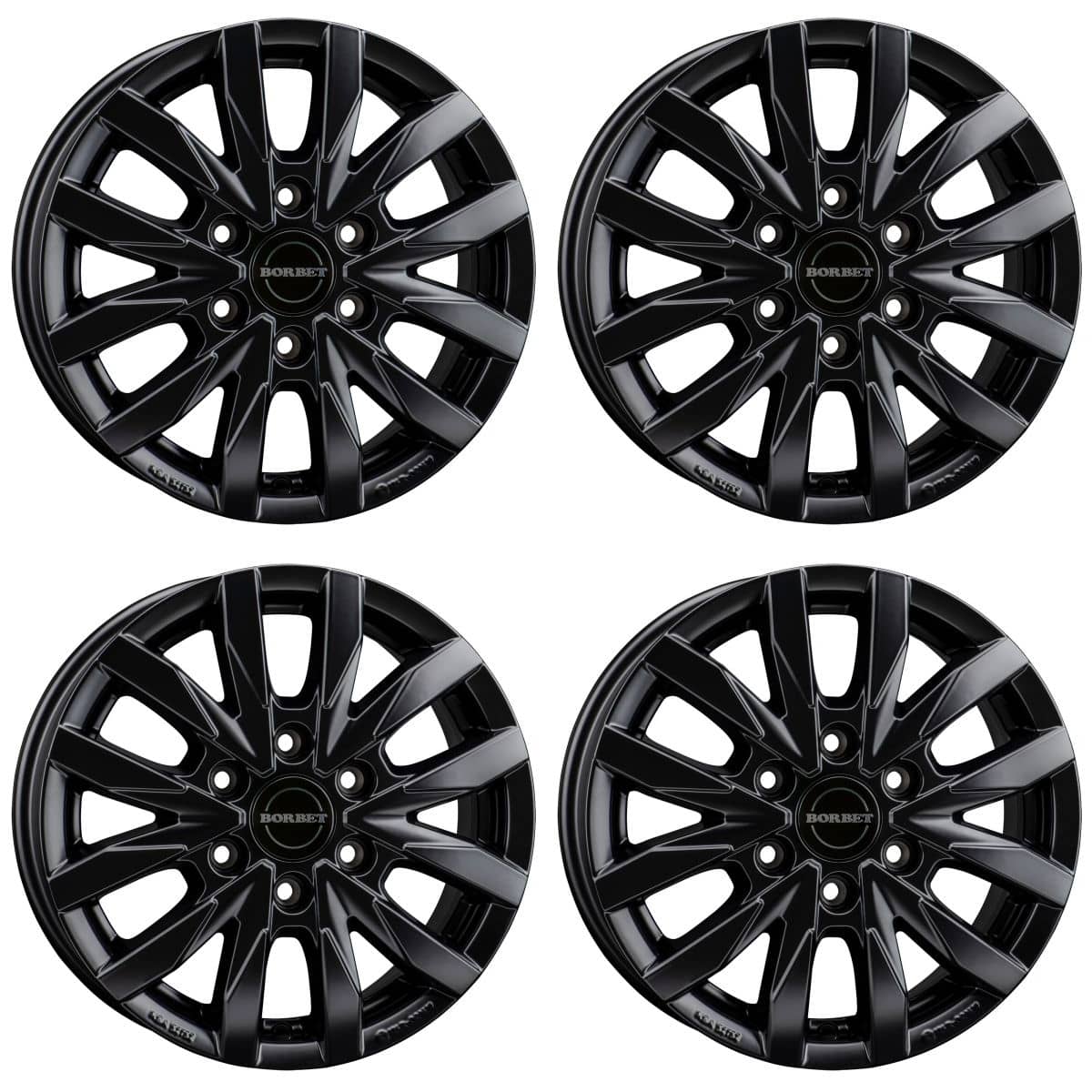 BORBET Alufelge CW6 black matt 16 Zoll fuer MB Sprinter-VW Crafter 4er-Set - CW6 65662130684-1BM