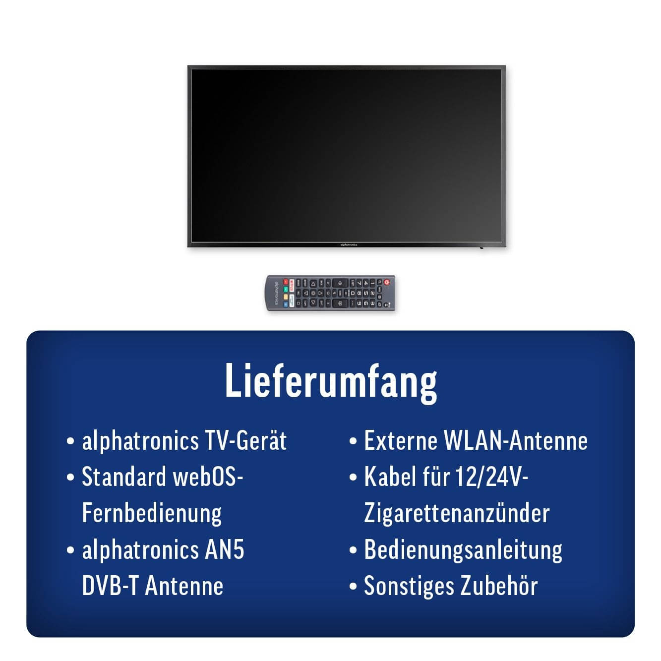 ALPHATRONICS SL-40 W SMART TV 40- -100 cm- Triple Tuner- BT 5.0- schwarz - 990976