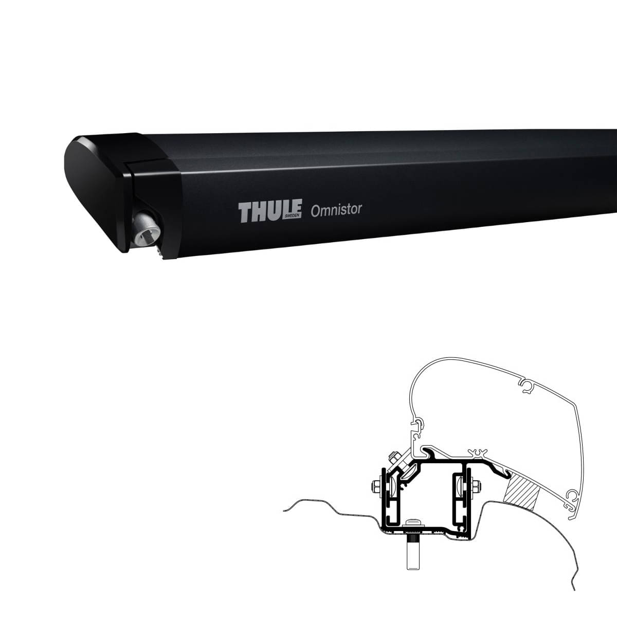 Thule Omnistor 6300 -4-50x2.50- - 302380 - Markise THULE Omnistor 6300 Mystic grau 450 cm Gehaeuse anthrazit