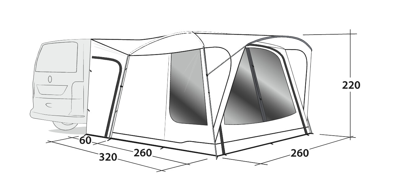 Outwell Busvorzelt Milestone Shade - 111100