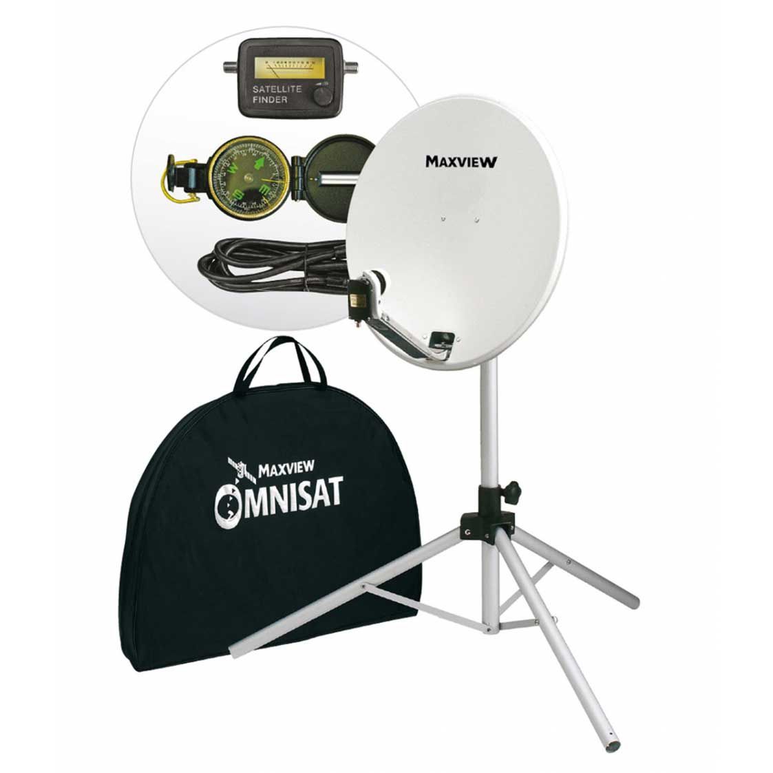 MAXVIEW Portable-Sat-Kit 55 cm m. Receiver 400642