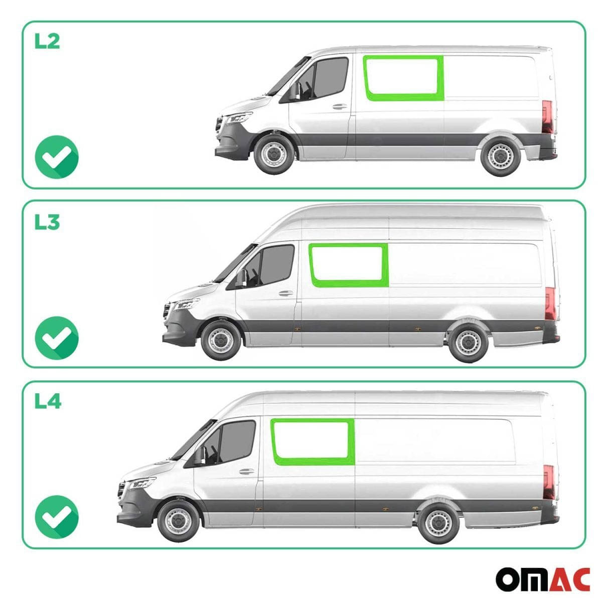 OMAC Seitenfenster Seitenscheibe MB Sprinter W907 L2/L3/L4 ab Bj. 2018 Vorne Links OMAC Seitenfenster Seitenscheibe MB Sprinter W907 L2-L3-L4 ab Bj. 2018 Vorne Links - A050834