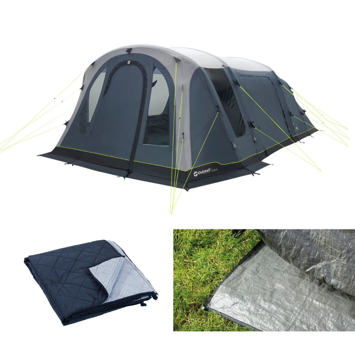 Outwell aufblasbares Familienzelt Sacramento 6 Air inkl. Teppich und Unterlage - 111578