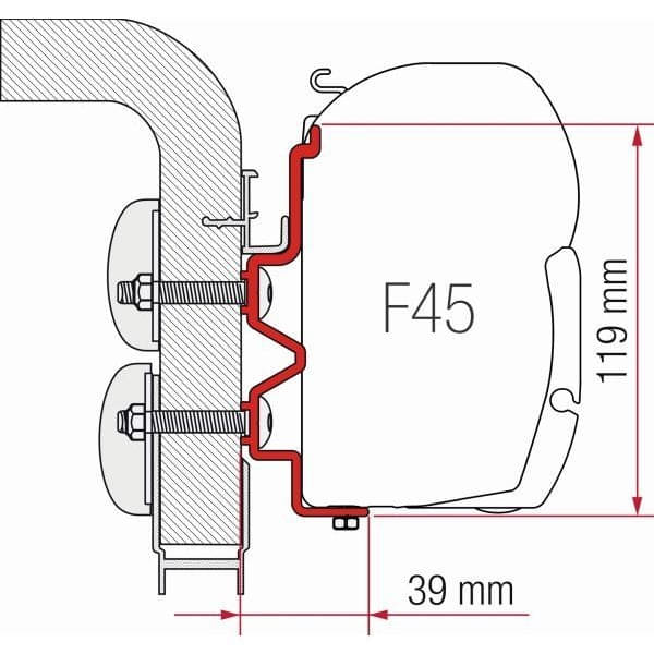 FIAMMA Adapter Hymer Camp 500 cm fuer Markise F45 ZIP 98655-273