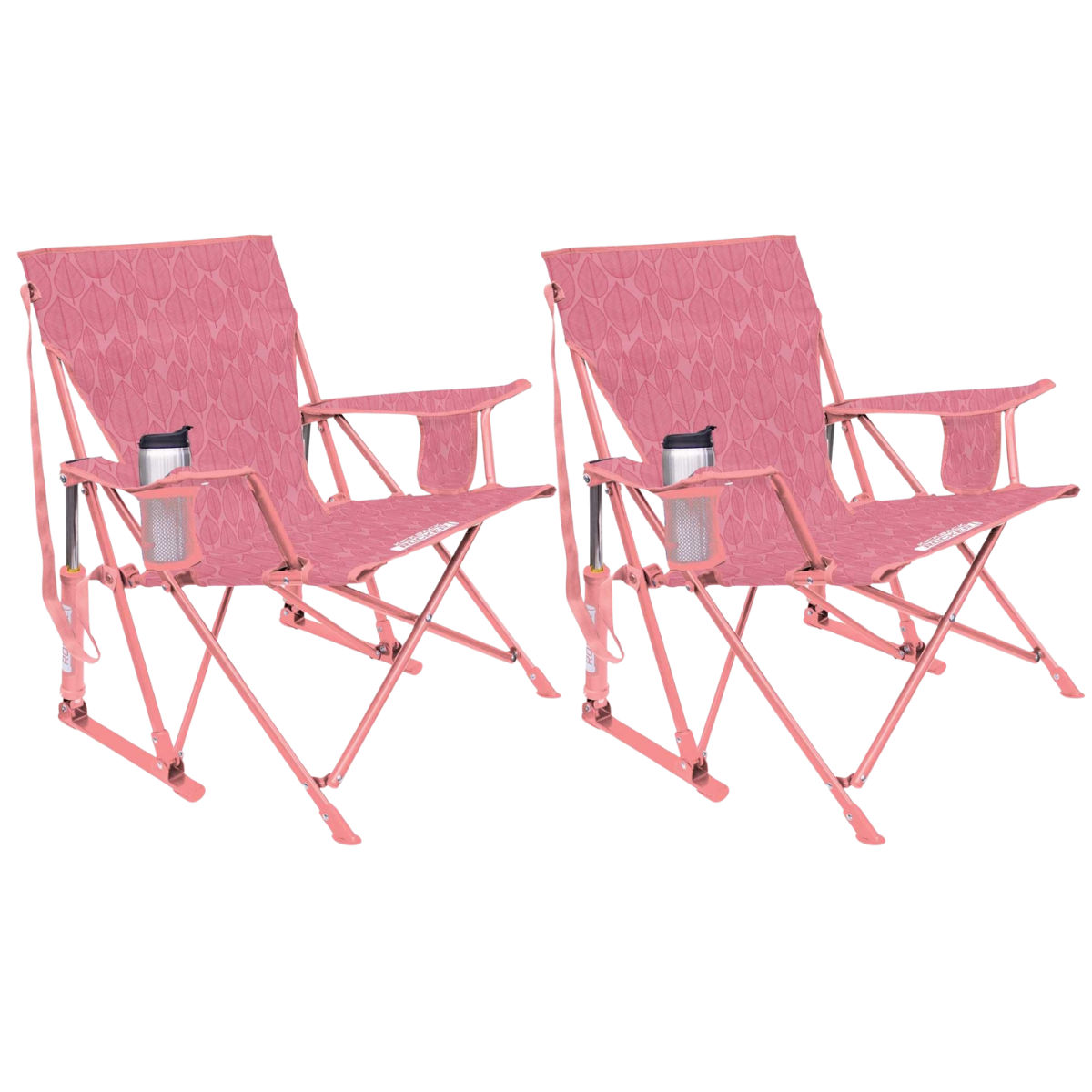 Set GCI faltbarer Schaukelstuhl Kickback Rocker Leaf Soft Pink 2 Stuehle - 410330