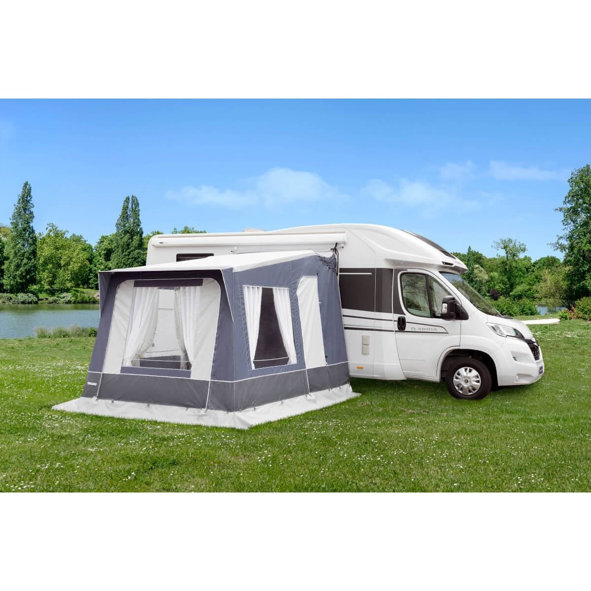 TRIGANO Wohnmobil-Vorzelt OSLO- 250x245 cm- Anbauhoehe 240-270 cm- Stahlgestaenge - M-A7628-2