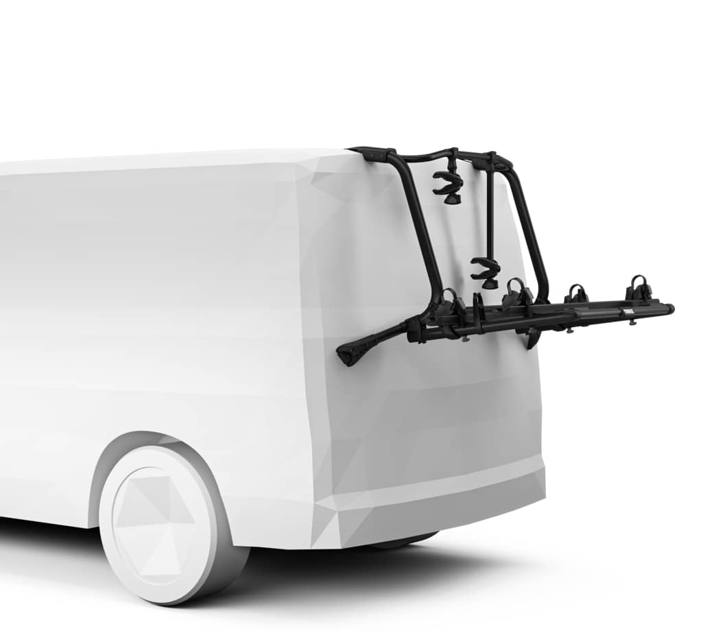 THULE 911 WanderWay Black für VW T6 Fahrradträger Heck Heckklappe 2er - geprüfte B-Ware Thule WanderWay 2 - 911002 - THULE 911 WanderWay Black fuer VW T6 Fahrradtraeger Heck Heckklappe fuer 2 Fahrraeder