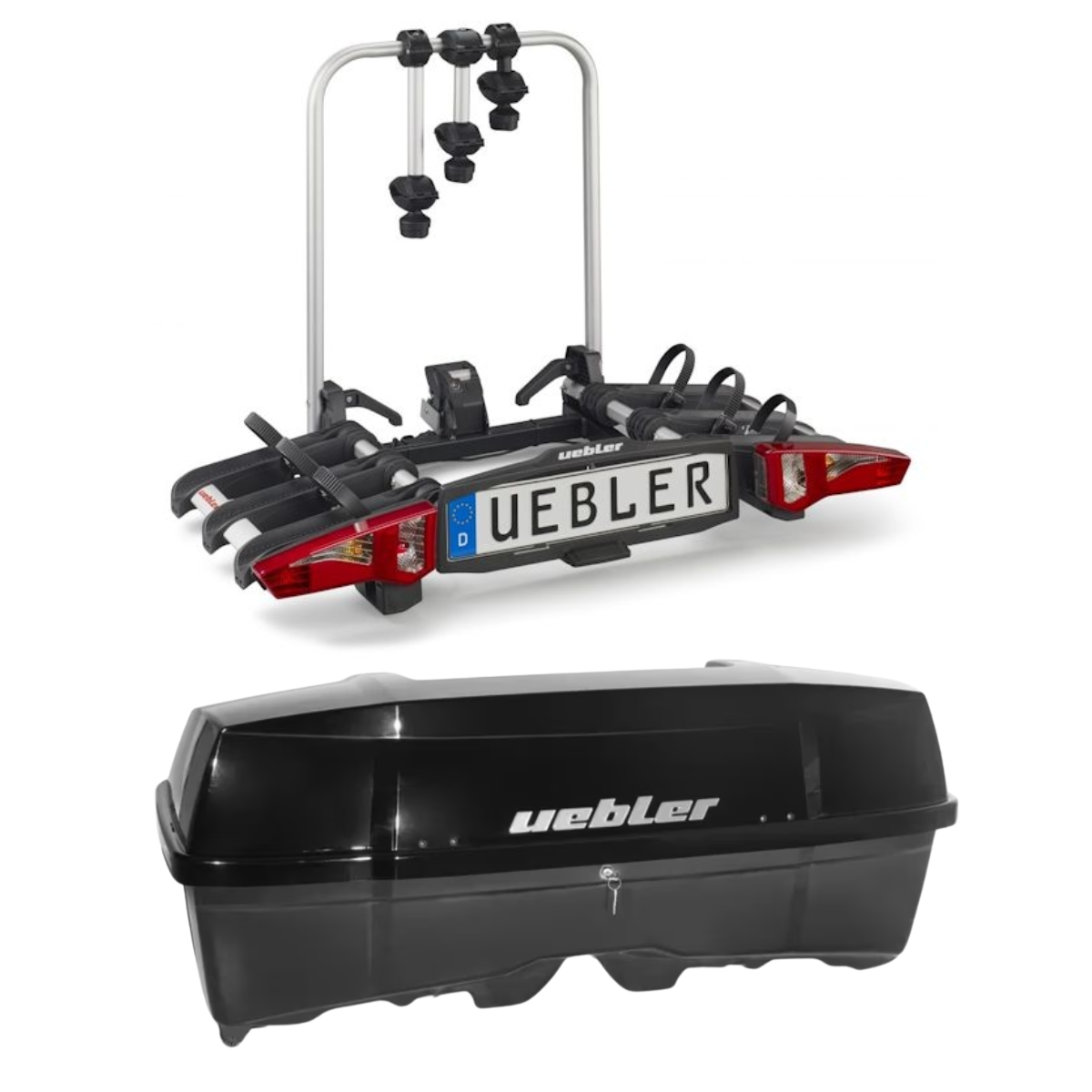 Set UEBLER i31 Fahrradtraeger 15910 3 Raeder faltbar inkl. Heckbox - 15910 25080