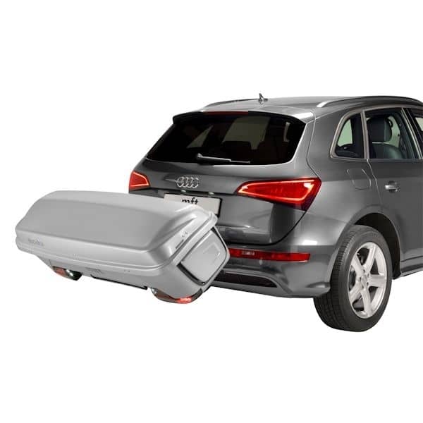 MFT 1500 BackBox silber Heckbox mit 1201 BackCarrier und Ski Einsatz breit MFT 1500 BackBox silber Heckbox mit BackCarrier Tragemodul euro-select und Einsatz breit