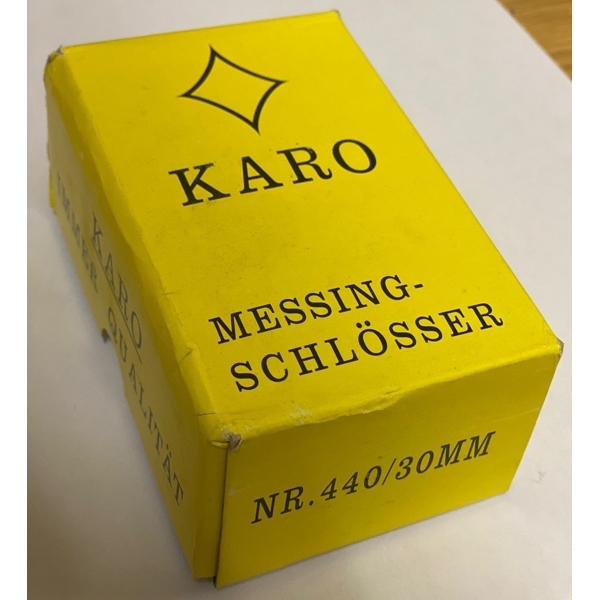 KARO Messing Vorhaengeschloss 30 mm Nr- 440-30 MM 12-er Pack inkl. 3 Schluessel pro Schloss