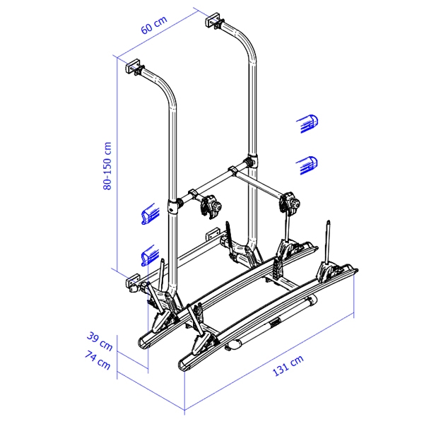 Fahrradtraeger THULE Elite G2 Standard fuer 3 Fahrraeder