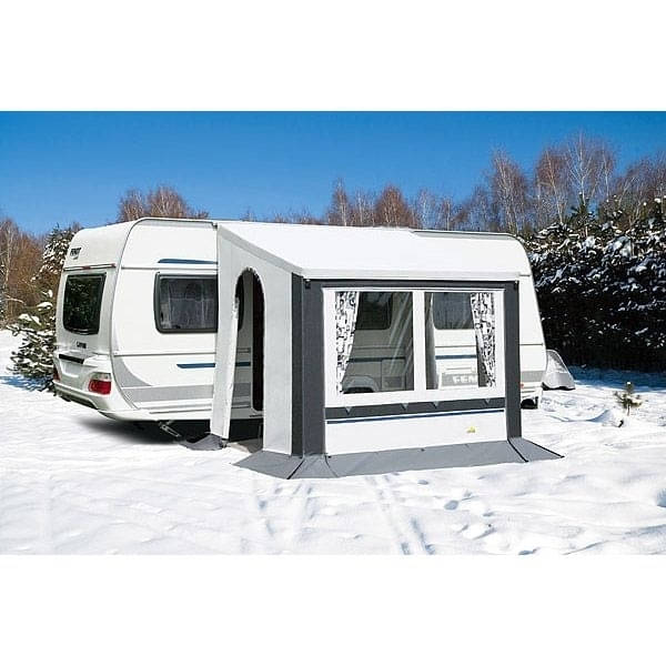 DWT Wohnwagen-Vorzelt Winter-Vorzelt CORTINA III Gr. 2 220 x 180 cm GRAU mit 25 mm Stahlgestaenge - 1733320