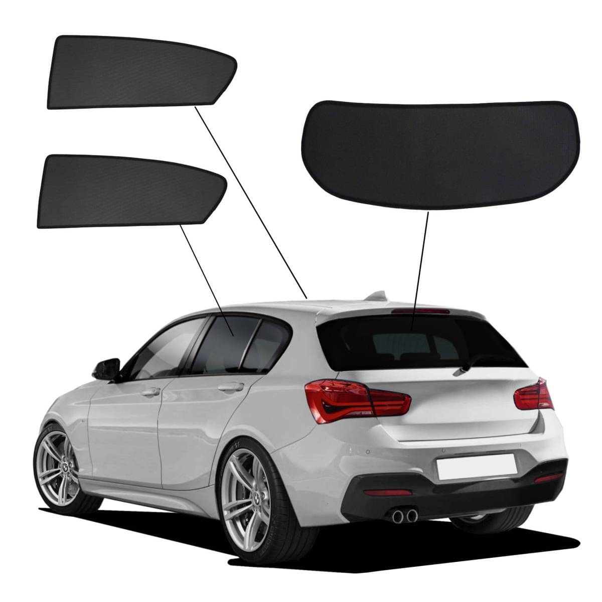 WINDESA SunClip Sonnenschutz - Sichtschutz BMW 1er Bj. 2011-2019 Set AC - sun-10469ac