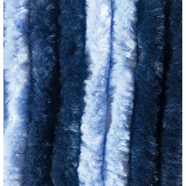 Tuervorhang ARISOL Chenille Flauschvorhang 100 x 200 cm hblau-dblau