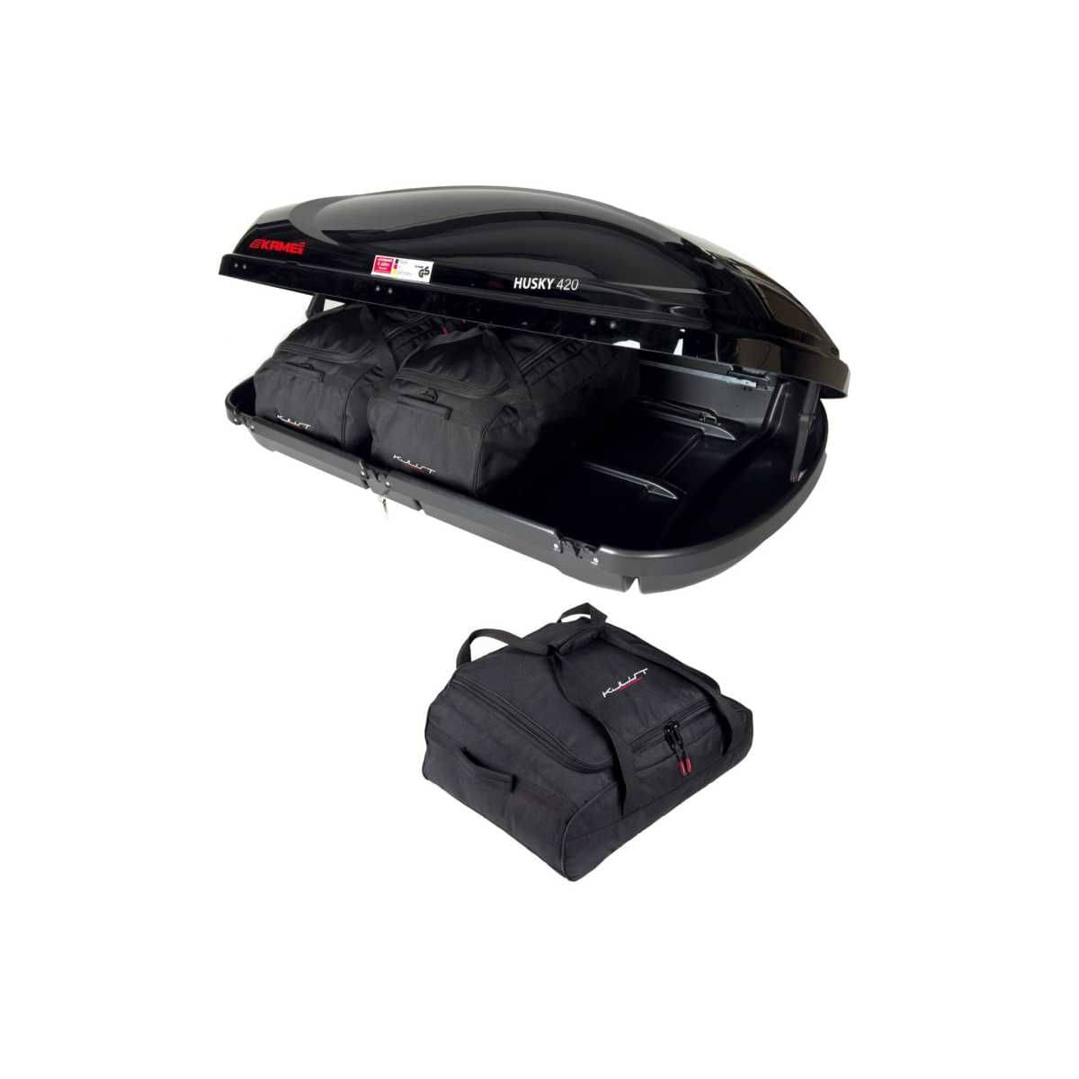 KJUST Dachboxen Taschen Set fuer Dachbox KAMEI HUSKY 420 3er-Set - 13131