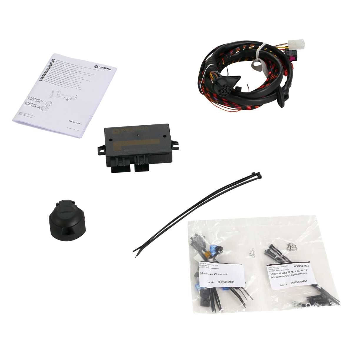 Westfalia Abnehmbare Anhaengerkupplung fuer VW Passat Variant-Limousine -B7- -BJ 10-2010-11-2014- VW CC -ab BJ 04-2012-11-2016- - im Set mit 13-pol. fahrzeugspezifischem Elektrosatz - 321823900113