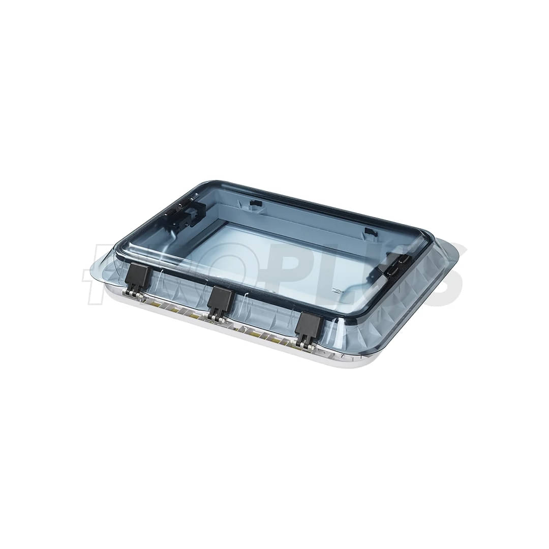 ProPlus Dachhaube 700x500 mm- Dachstaerke 25-60 mm- ohne Zwangsbelueftung- mit LED- Transparent 610910