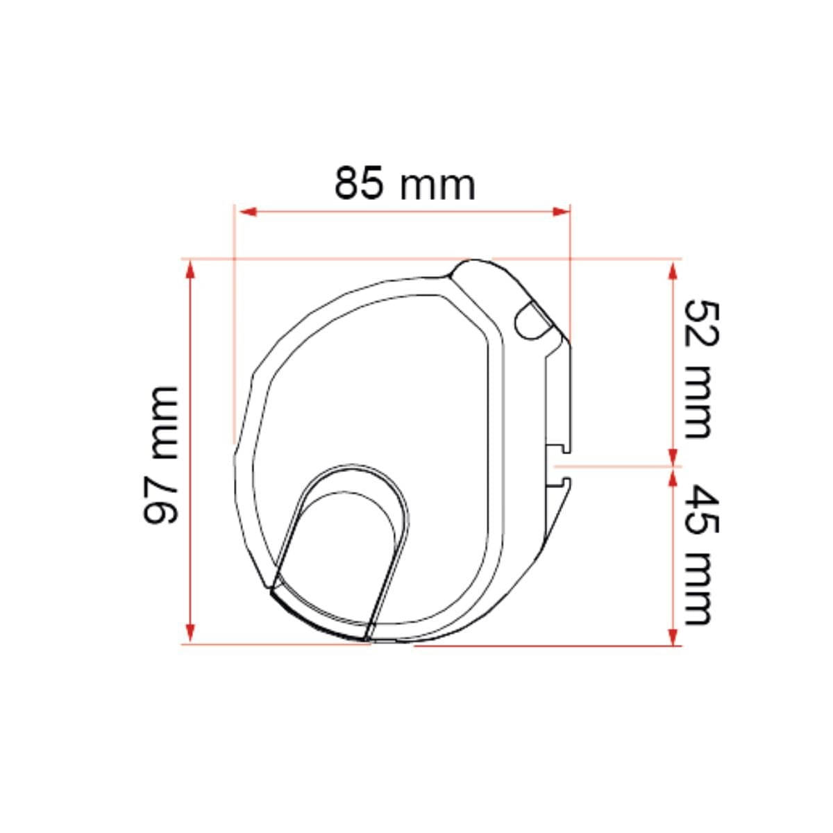 FIAMMA Markise F35- Royal Grey- 200 cm- Gehaeuse Deep Black - 09001-01R