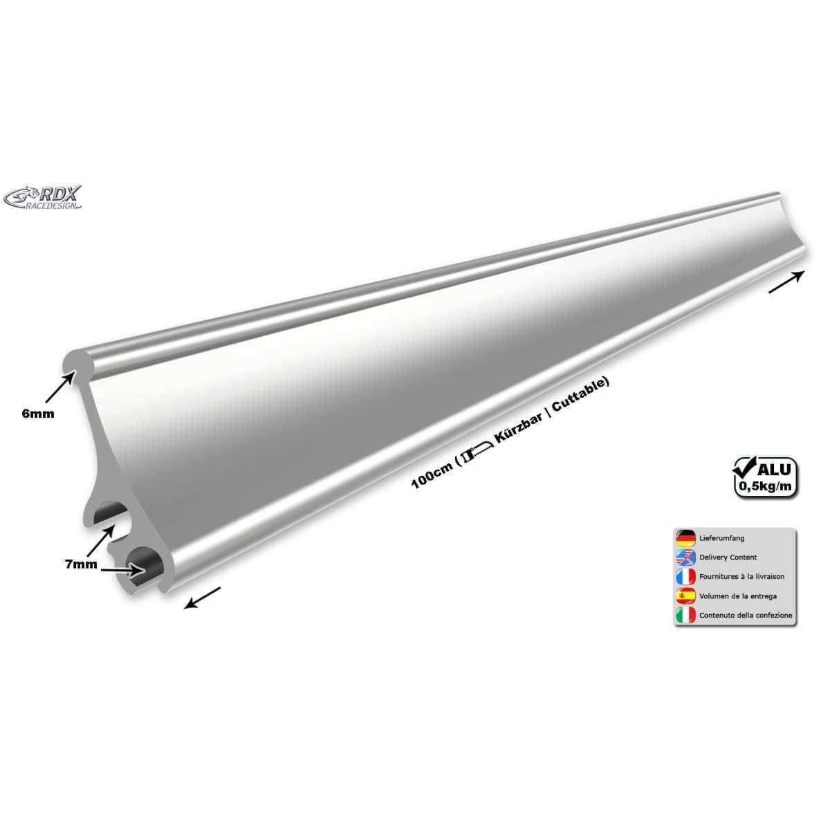 RDX Racedesign Doppel-Kederleiste DUO-KEDER 100 cm fuer Camping-Markisen - RDCP1001