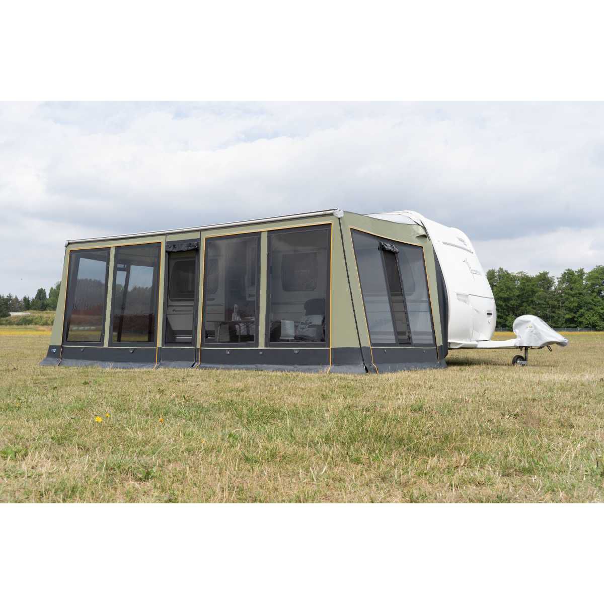 WIGO Markisenzelt ROLLI PLUS Modul Moos Gr. 8 Umlaufmass 946 - 980 cm Auszug 250 cm - 6600