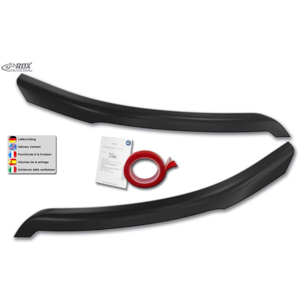 RDX Scheinwerferblenden Boeser Blick FORD Transit mit Xenon-schwarze Halogen-Scheinwerfer ab Bj. 2014 - RDSB220X